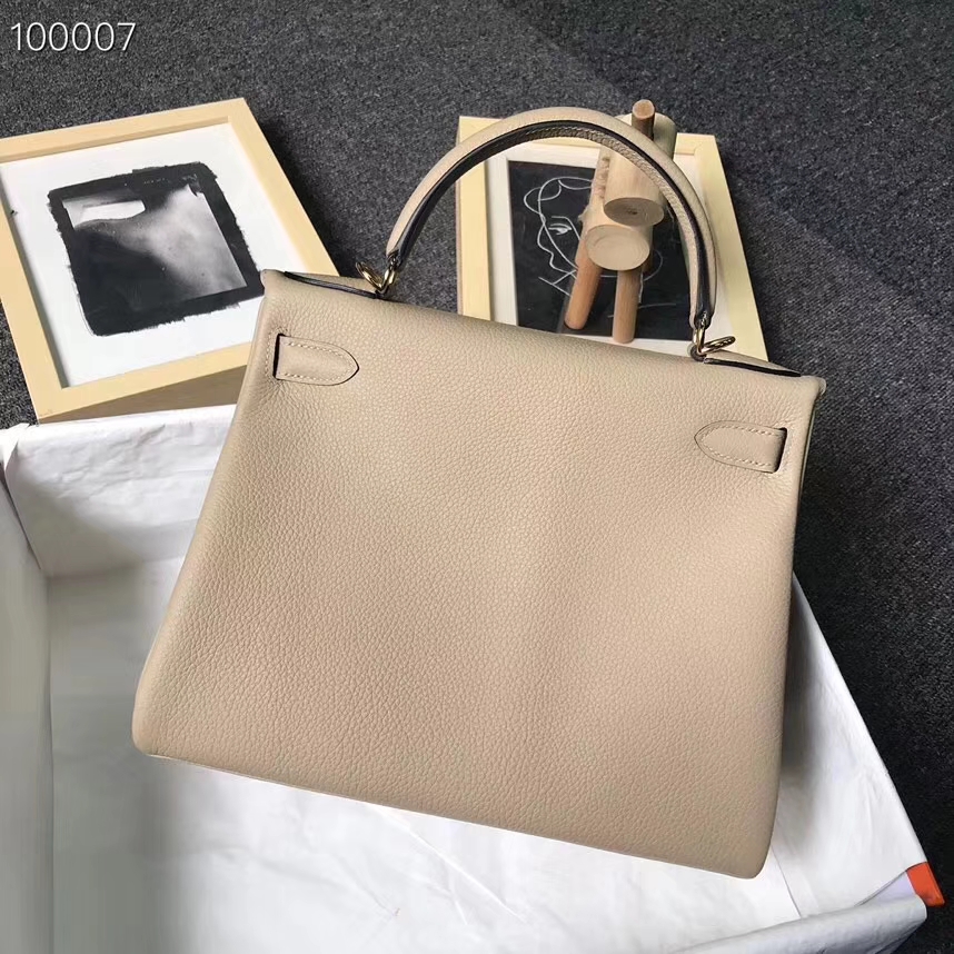 Hermès（爱马仕）S2 风衣灰 原厂御用顶级小牛皮 Kelly 28 金扣 现货