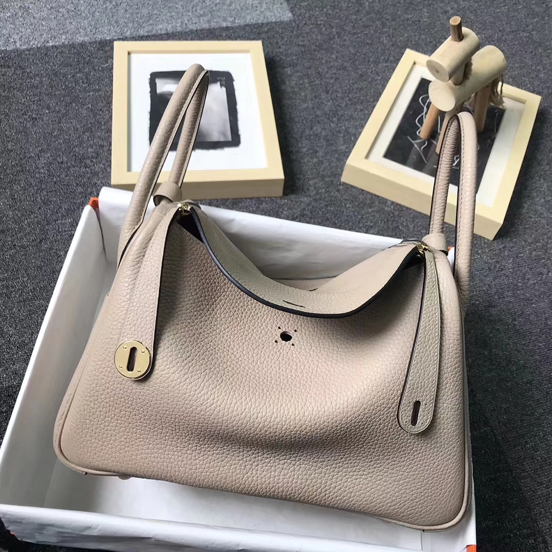 Hermès（爱马仕）S2 风衣灰 原厂御用顶级TC 皮 Lindy 30 金扣