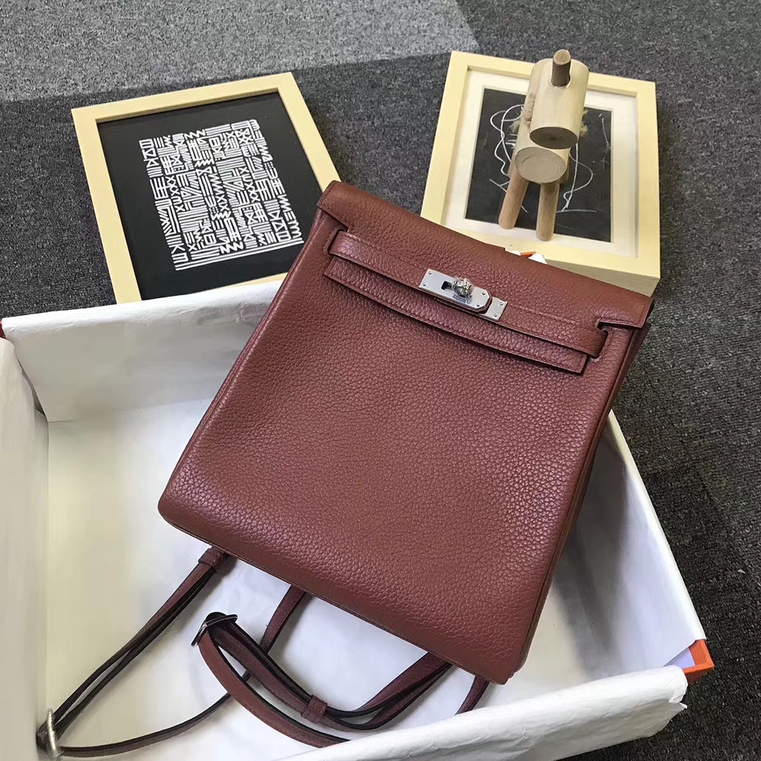 Hermès（爱马仕）6C古铜色 原厂御用顶级TC 皮 Kelly  ado 20 银扣