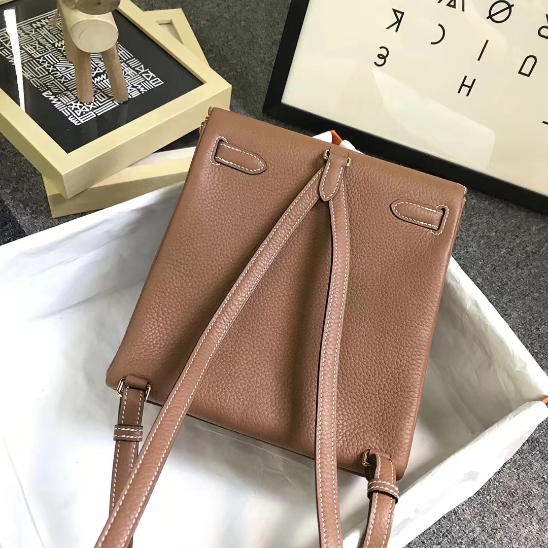 Hermès（爱马仕）金棕色 原厂御用顶级TC 皮 Kelly  ado 20 金扣