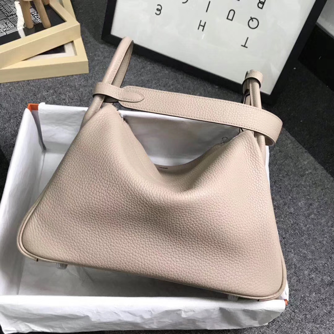 Hermès（爱马仕）S2 风衣灰 原厂御用顶级TC 皮 Lindy 30 银扣