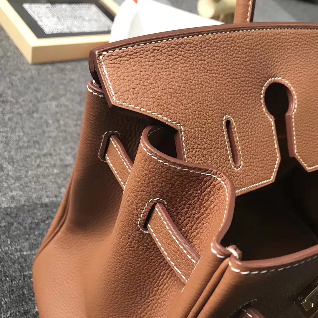 Hermès（爱马仕）金棕色 原厂御用顶级小牛皮 Birkin 35 金扣 现货