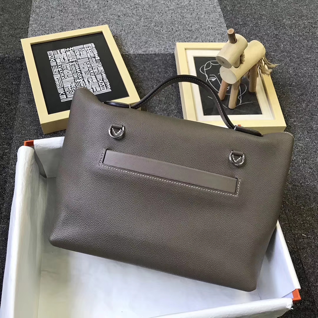 Hermès（爱马仕）ck18大象灰 原厂御用顶级小牛皮 2424 银扣