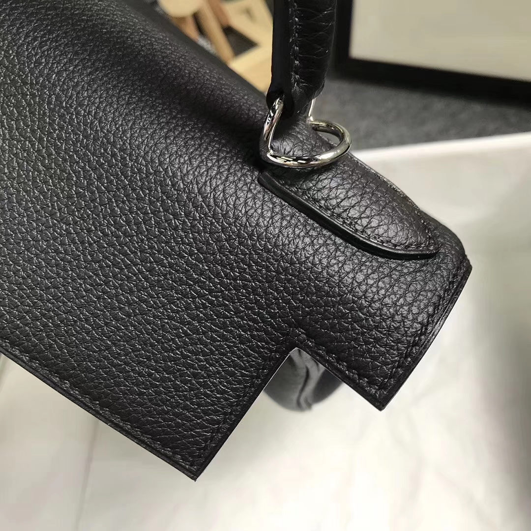 Hermès（爱马仕）CK89 黑色 原厂御用顶级小牛皮 Kelly 28 银扣 现货