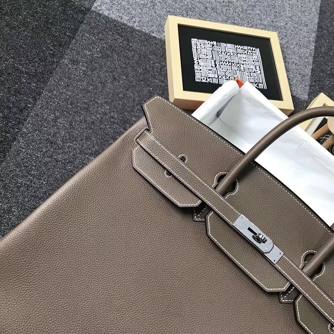 Hermès（爱马仕）CK18 大象灰 原厂御用顶级小牛皮 Birkin 40 银扣