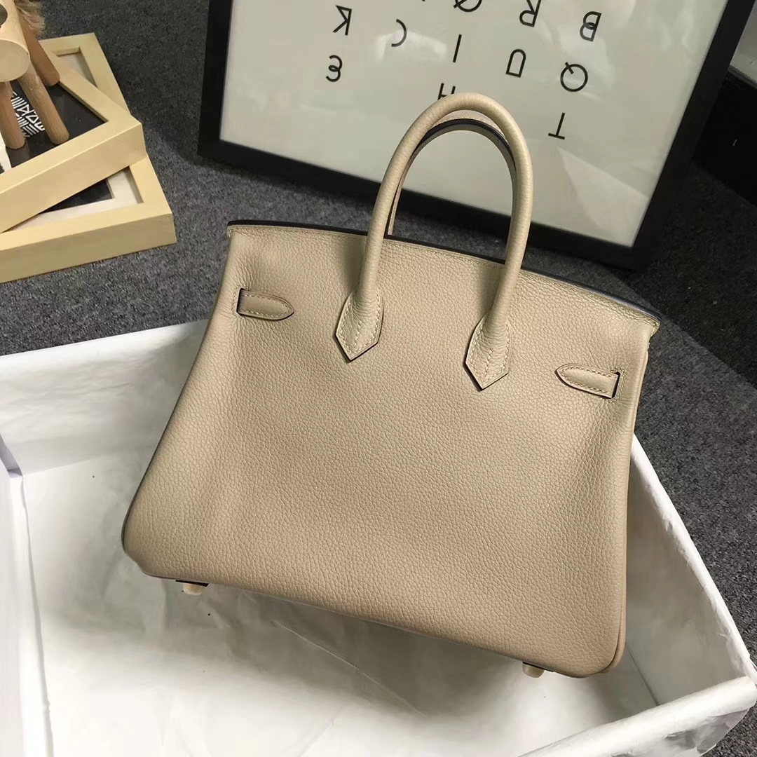 Hermès（爱马仕）S2 风衣灰 原厂御用顶级小牛皮 Birkin 25 金扣 现货