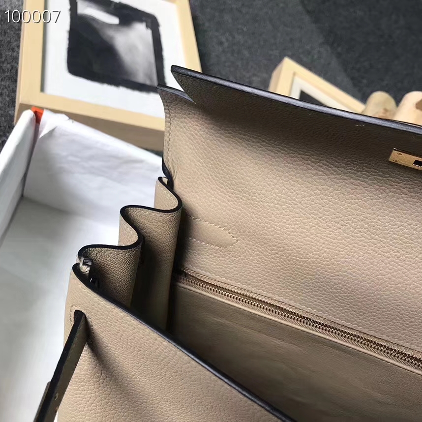 Hermès（爱马仕）S2 风衣灰 原厂御用顶级小牛皮 Kelly 28 金扣 现货