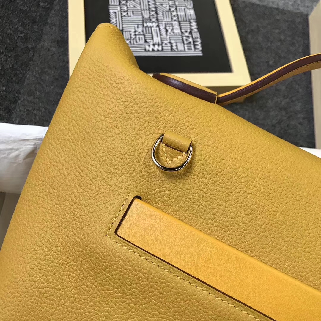 Hermès（爱马仕）9D琥珀黄 原厂御用顶级小牛皮 2424 金扣