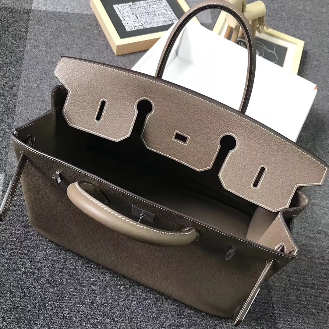 Hermès（爱马仕）CK18 大象灰 原厂御用顶级小牛皮 Birkin 40 银扣