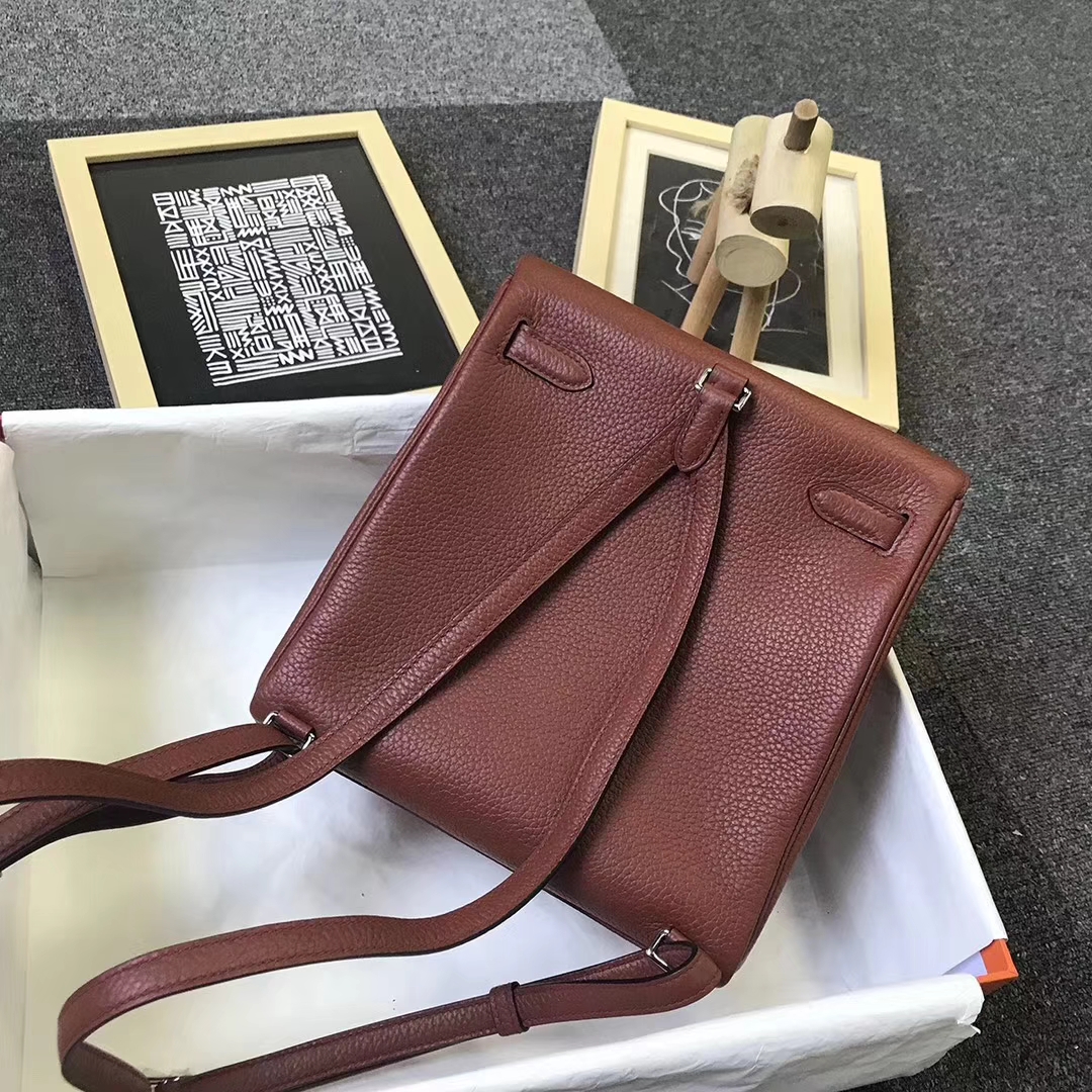 Hermès（爱马仕）6C古铜色 原厂御用顶级TC 皮 Kelly  ado 20 银扣