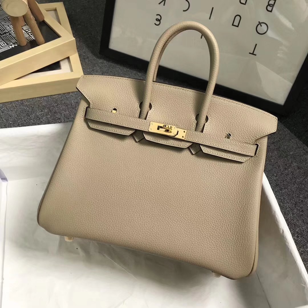 Hermès（爱马仕）S2 风衣灰 原厂御用顶级小牛皮 Birkin 25 金扣 现货