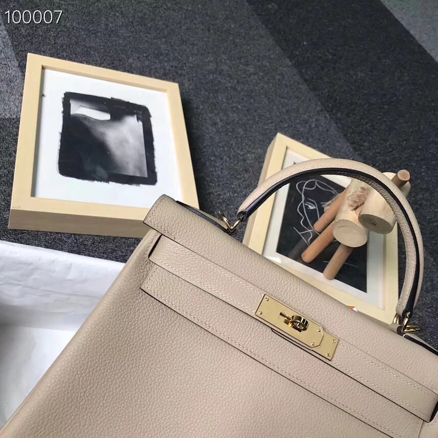 Hermès（爱马仕）S2 风衣灰 原厂御用顶级小牛皮 Kelly 28 金扣 现货