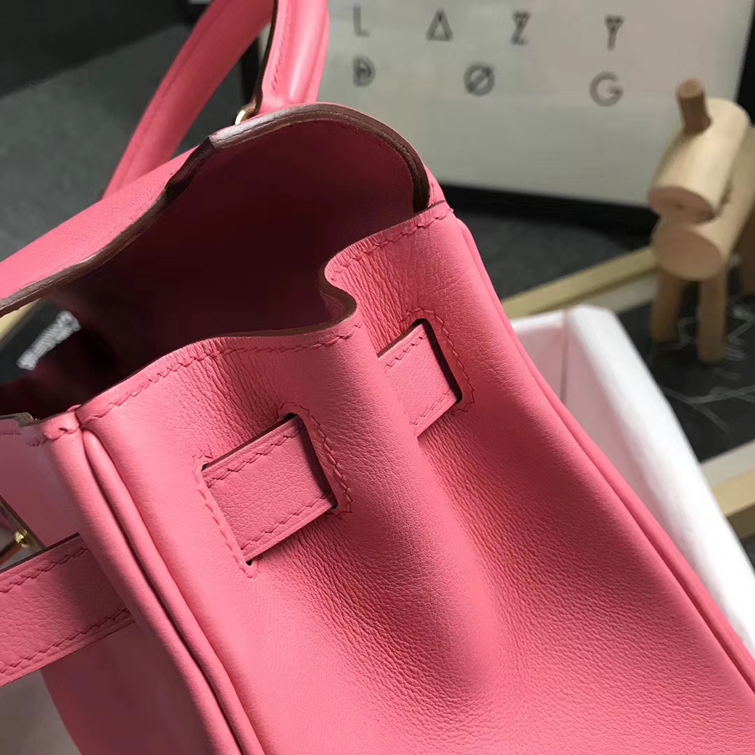Hermès（爱马仕）8W新唇膏粉 原厂御用顶级Swift 皮 Kelly 28 内缝 金扣