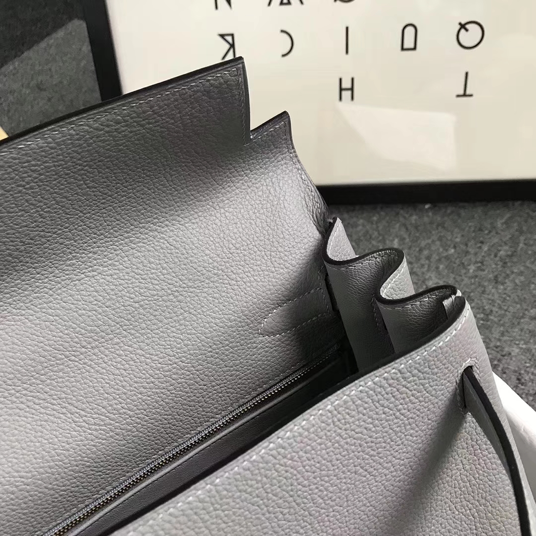 Hermès（爱马仕）4Z海鸥灰 原厂御用顶级小牛皮 Kelly 32 金扣