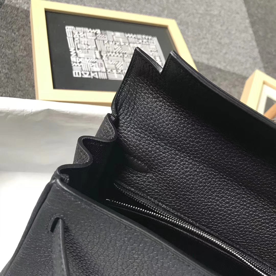 Hermès（爱马仕）CK89黑色 togo小牛皮 Kelly25 银扣 全手工 现货