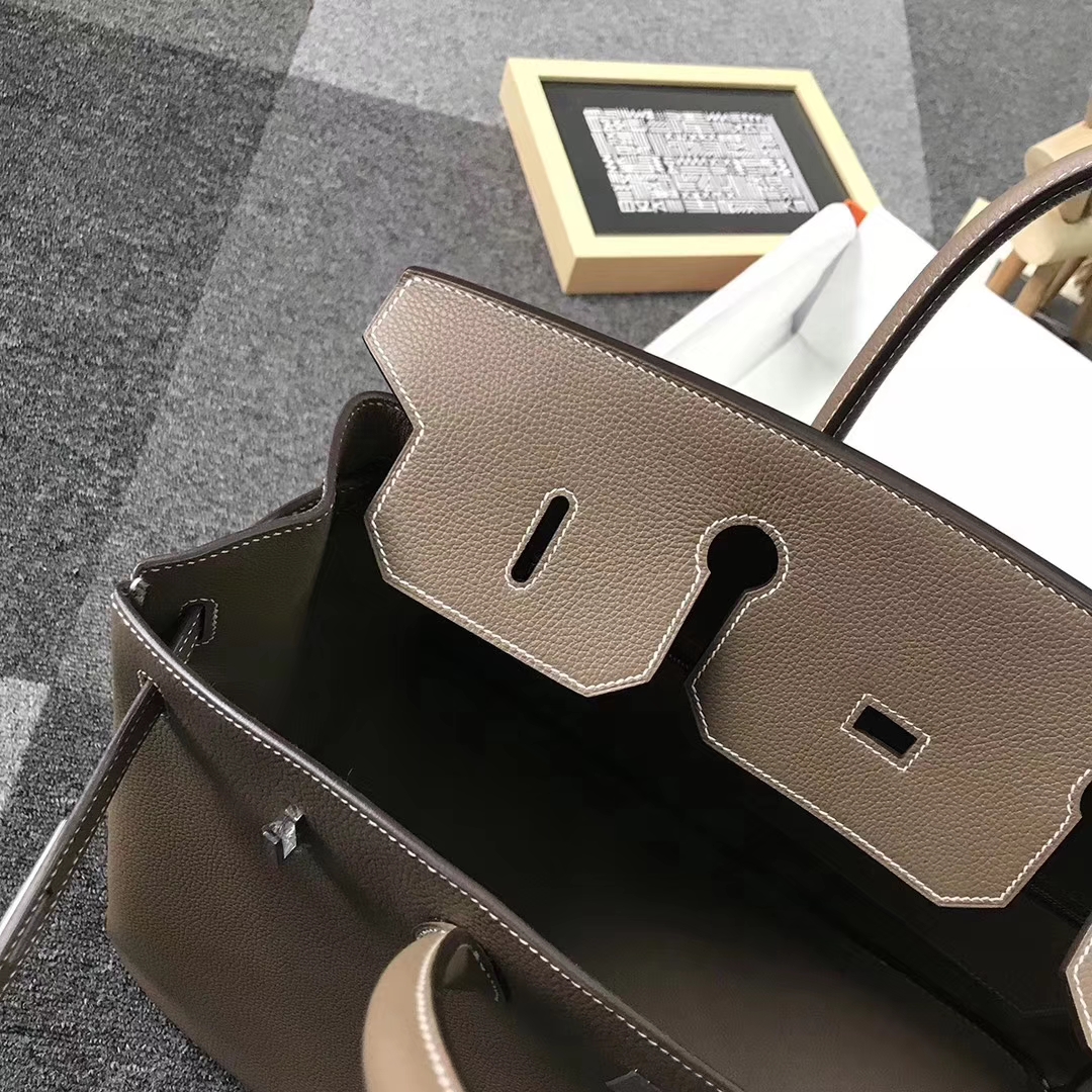 Hermès（爱马仕）CK18 大象灰 原厂御用顶级小牛皮 Birkin 40 银扣
