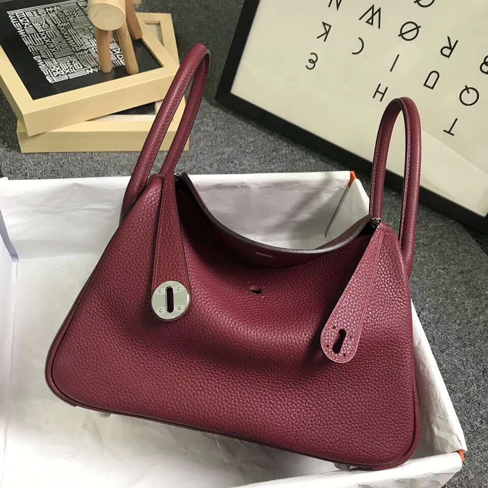 Hermès（爱马仕）K1 石榴红 原厂御用顶级TC 皮 Lindy 26 银扣