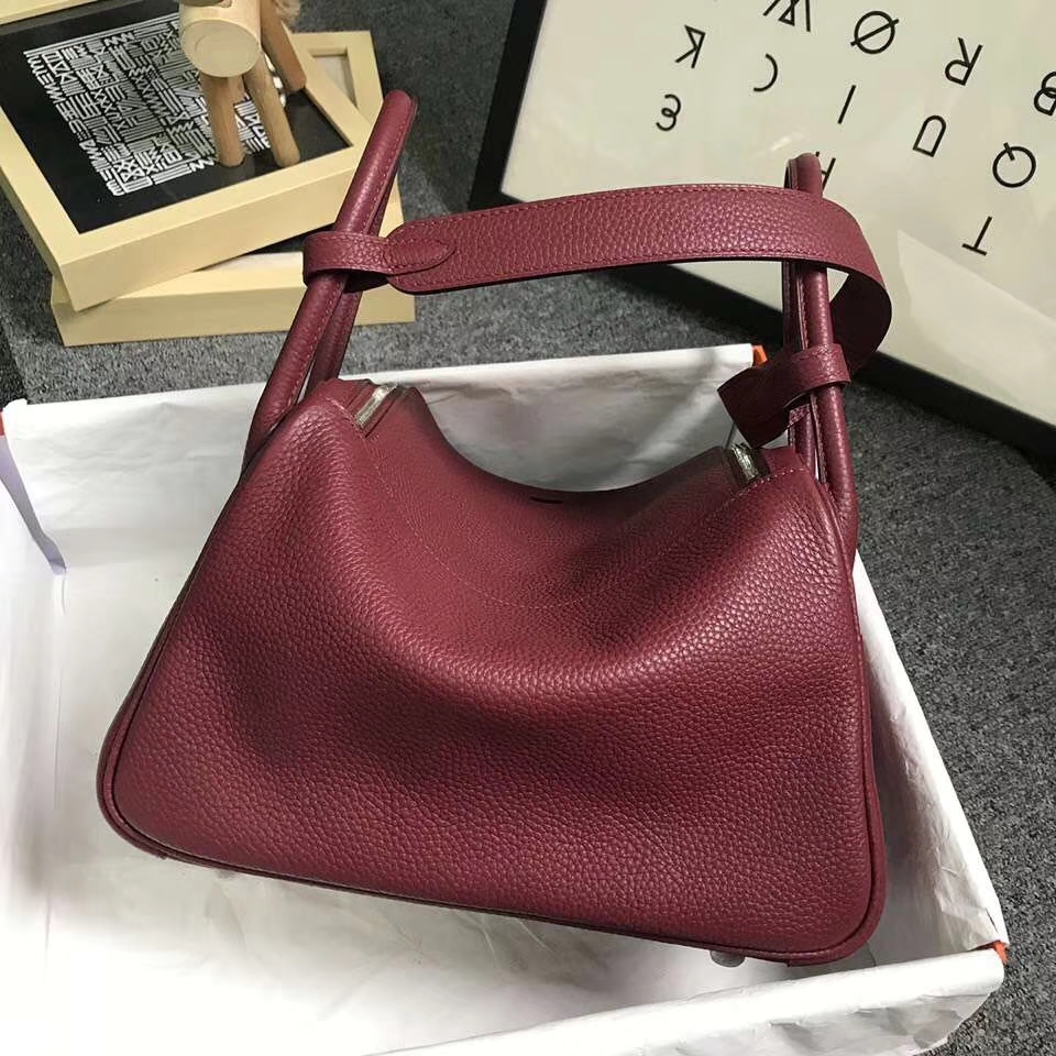 Hermès（爱马仕）K1 石榴红 原厂御用顶级TC 皮 Lindy 26 银扣