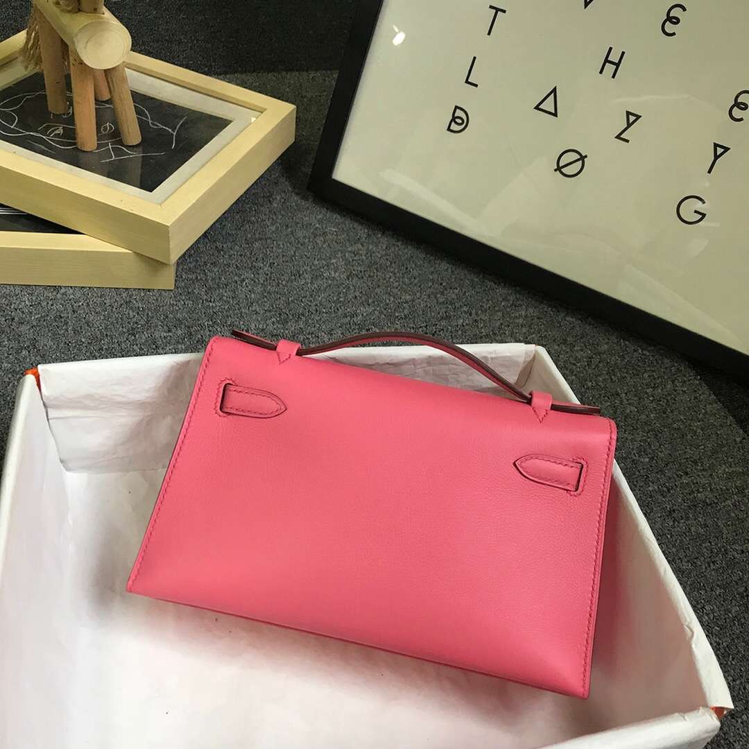 Hermès（爱马仕）8W新唇膏粉 原厂御用顶级Swift 皮 Mini Kelly 金扣 现货