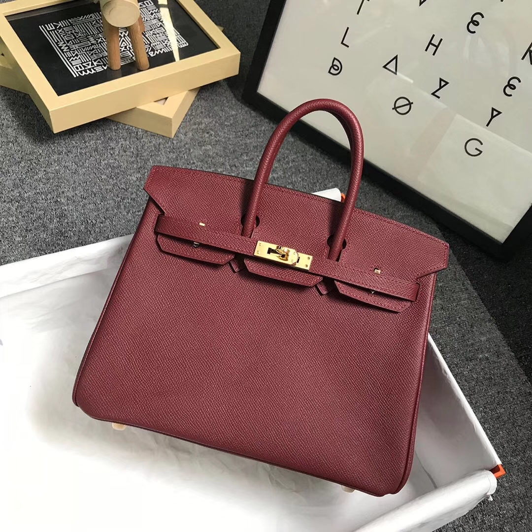 Hermès（爱马仕）爱马仕红 原厂御用顶级Epsom 皮 Birkin 25 金扣