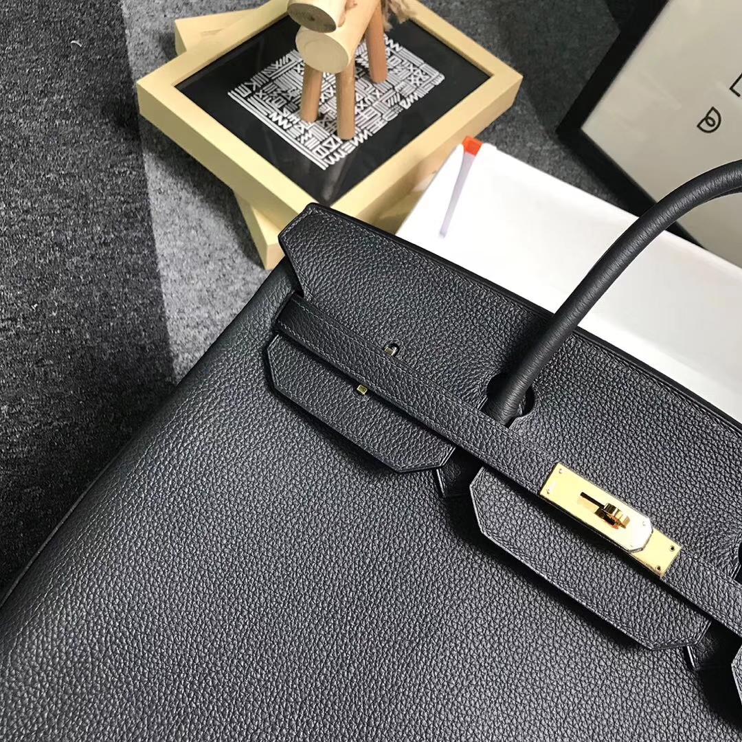 Hermès（爱马仕）石墨灰 原厂御用顶级小牛皮 Birkin 40 金扣