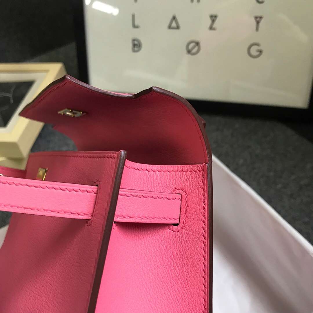 Hermès（爱马仕）8W新唇膏粉 原厂御用顶级Swift 皮 Mini Kelly 金扣 现货