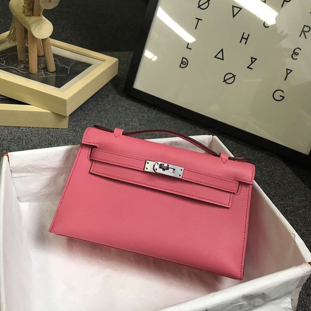 Hermès（爱马仕）8W新唇膏粉 原厂御用顶级Swift 皮 Mini Kelly 金扣 现货