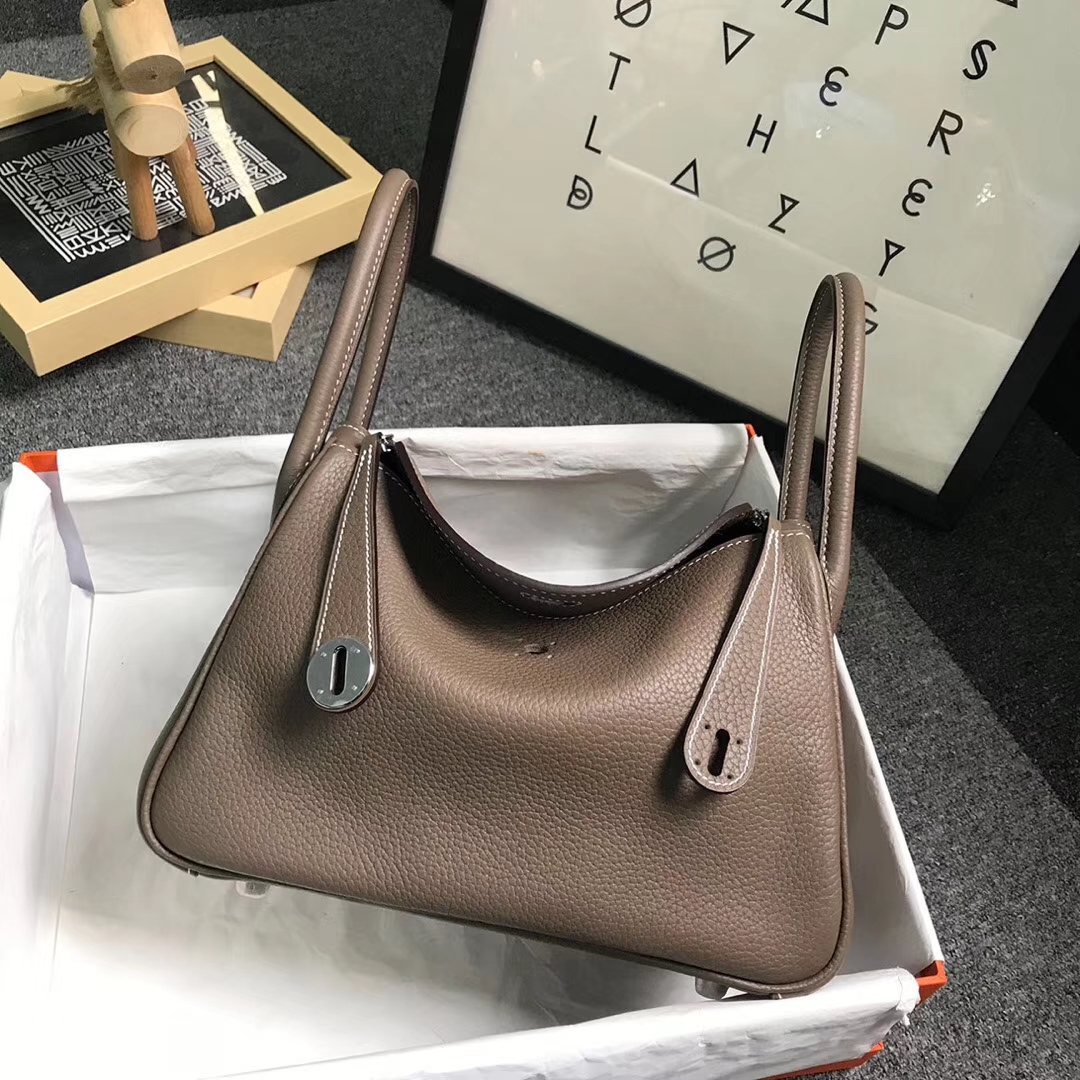 Hermès（爱马仕）CK18 大象灰 原厂御用顶级TC 皮 Lindy 26 银扣 现货
