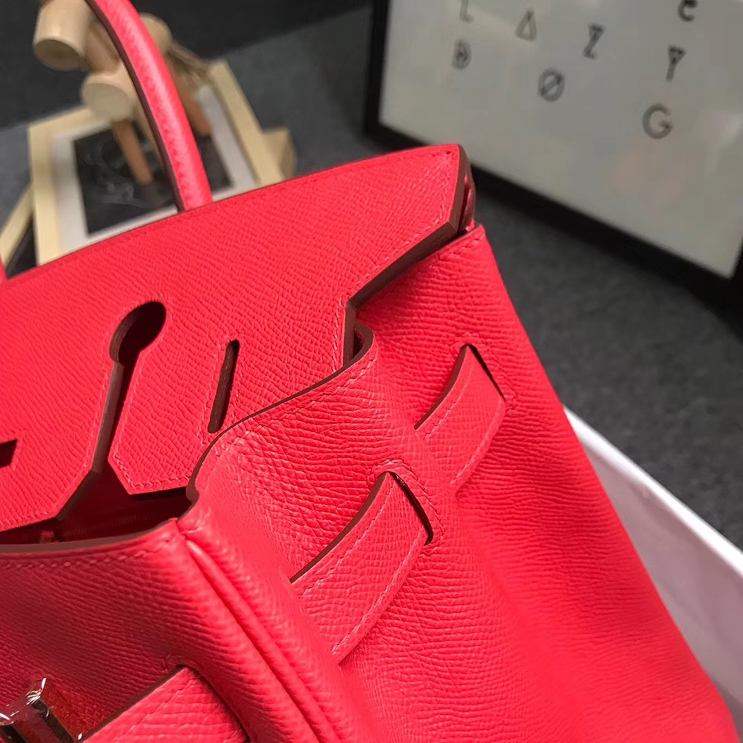 Hermès（爱马仕）S5 番茄红 原厂御用顶级Epsom 皮 Birkin 30 金扣