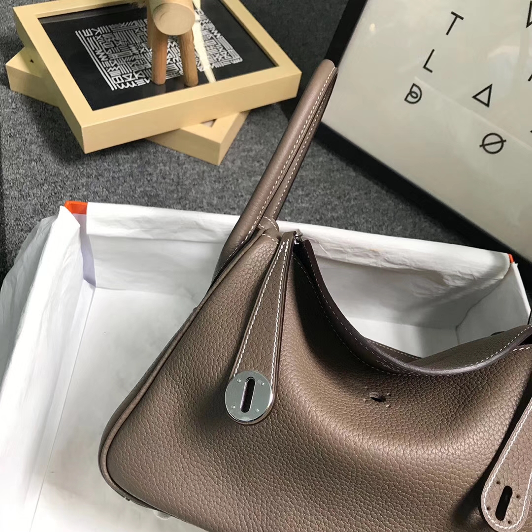 Hermès（爱马仕）CK18 大象灰 原厂御用顶级TC 皮 Lindy 26 银扣 现货