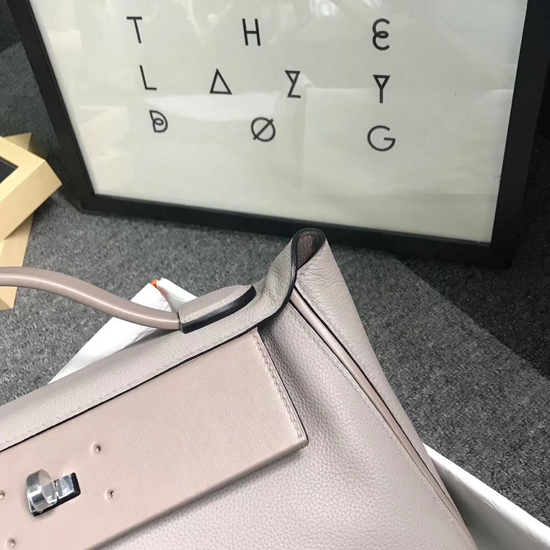 Hermès（爱马仕）M8 沥青灰 原厂御用顶级小牛皮拼Swift 皮 2424 银扣