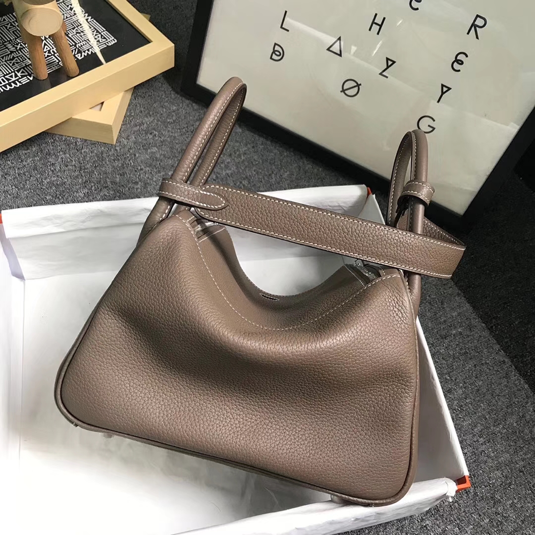 Hermès（爱马仕）CK18 大象灰 原厂御用顶级TC 皮 Lindy 26 银扣 现货