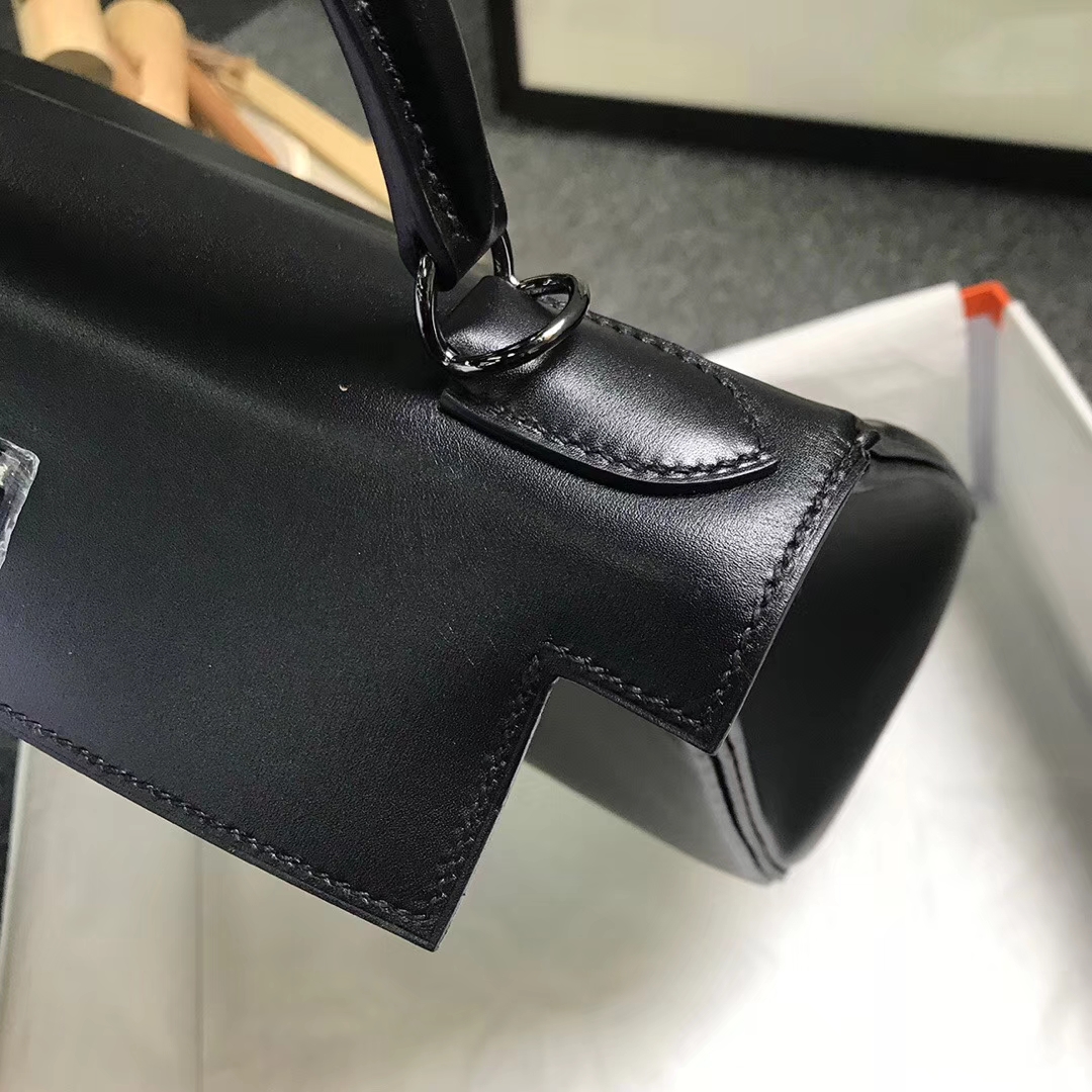 Hermès（爱马仕）CK89 黑色 原厂御用顶级Box 皮 Kelly 28 内缝 黑扣