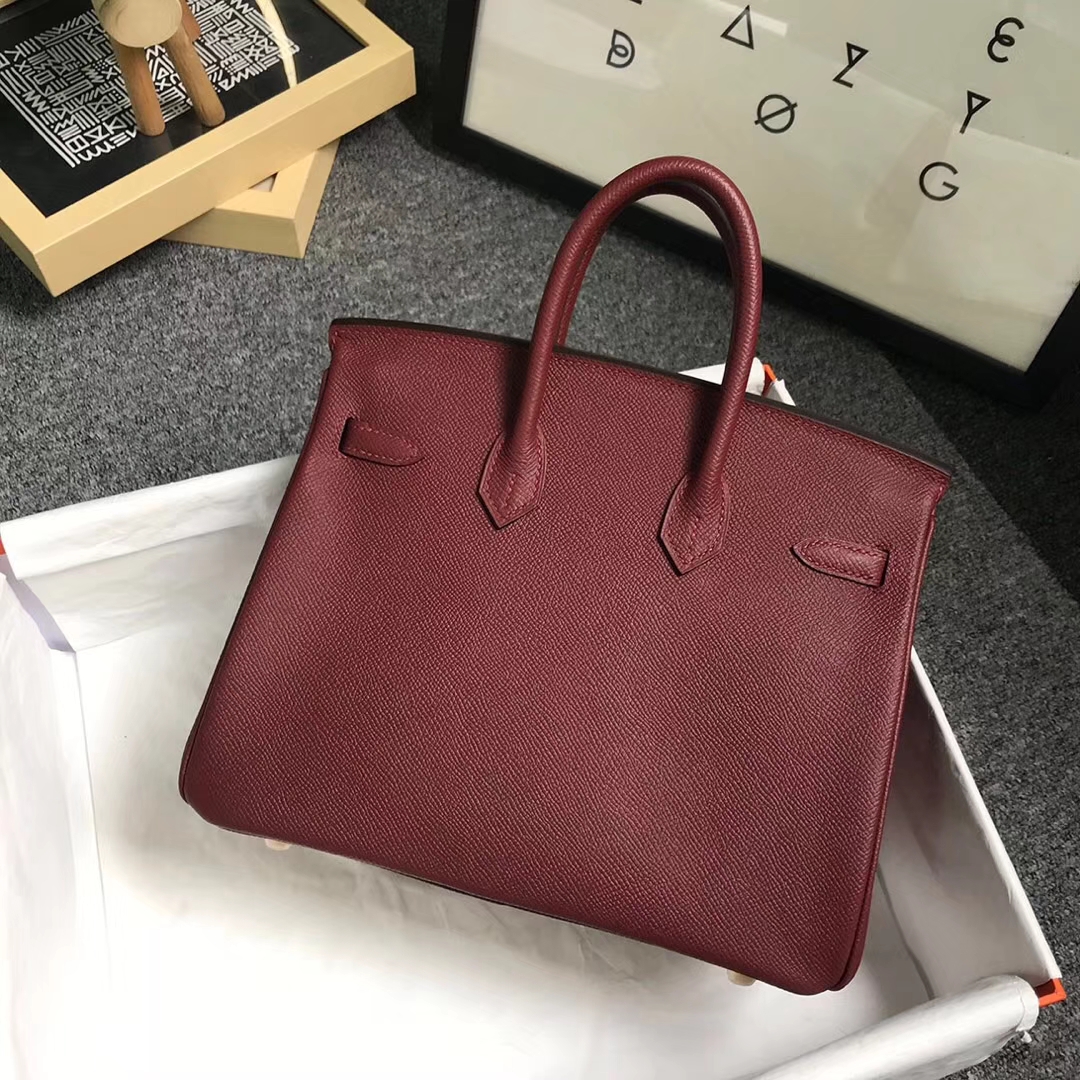 Hermès（爱马仕）爱马仕红 原厂御用顶级Epsom 皮 Birkin 25 金扣