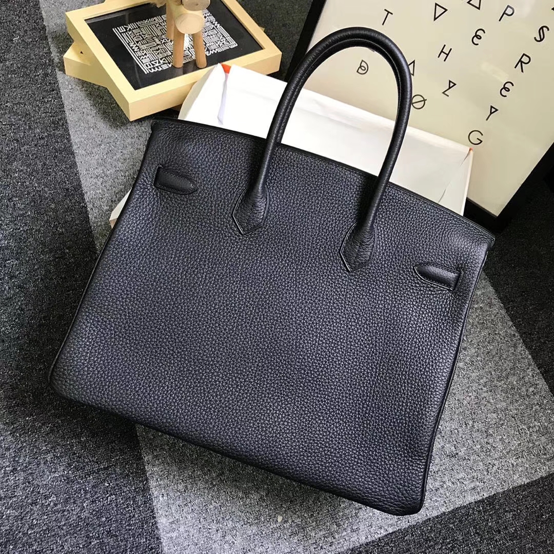 Hermès（爱马仕）CK89 黑色 原厂御用顶级小牛皮 Birkin 35 金扣 现货