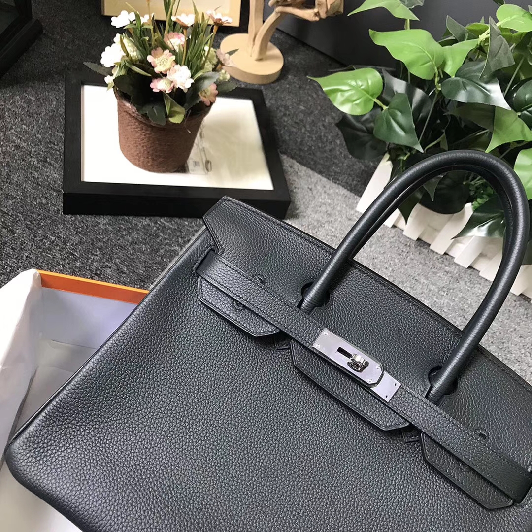 Hermès（爱马仕）柏树绿 原厂御用顶级小牛皮 Birkin 30 银扣 现货