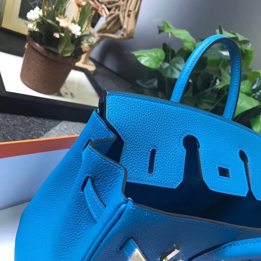 Hermès（爱马仕）B3 坦桑尼亚蓝 原厂御用顶级小牛皮 Birkin 25 金扣 现货