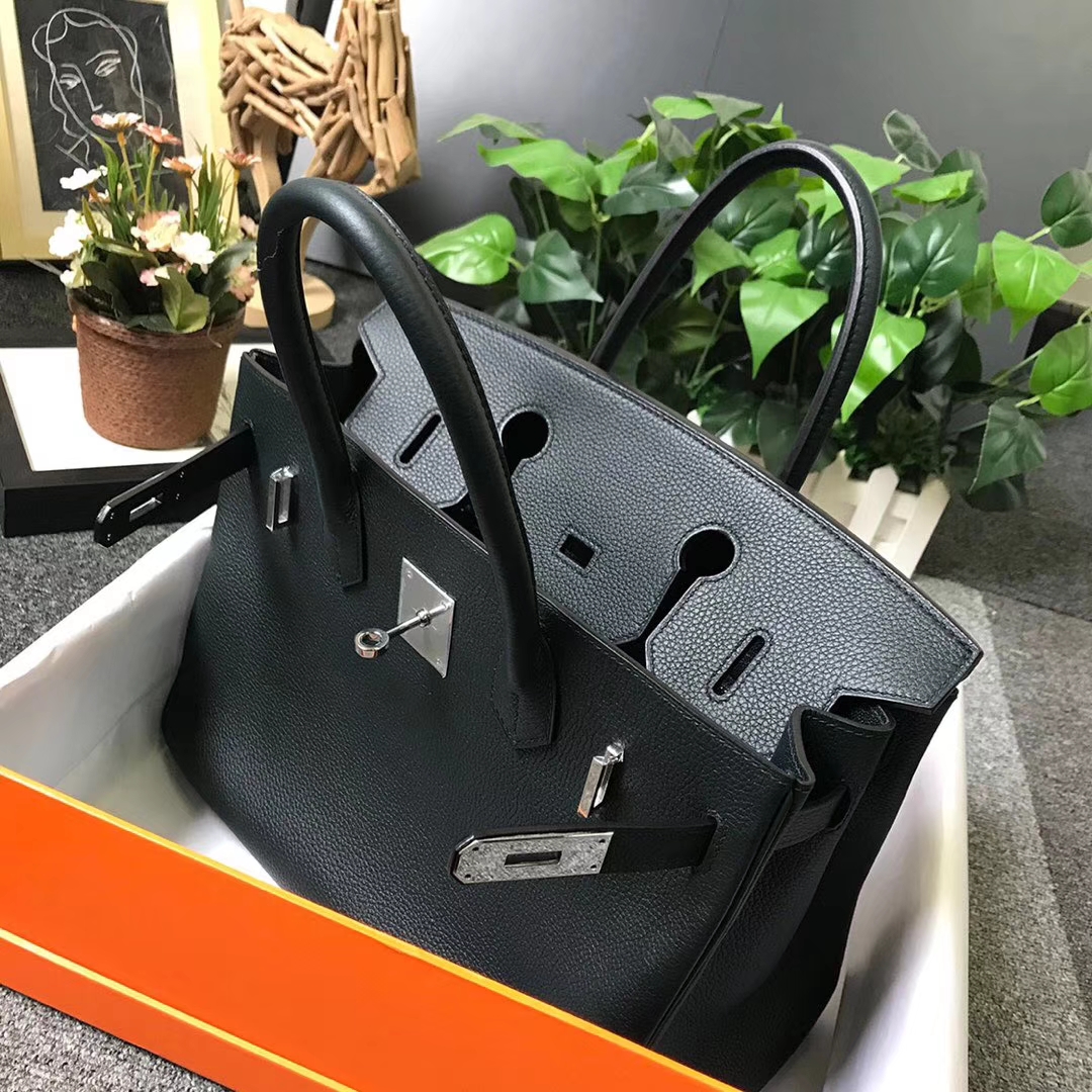 Hermès（爱马仕）柏树绿 原厂御用顶级小牛皮 Birkin 30 银扣 现货