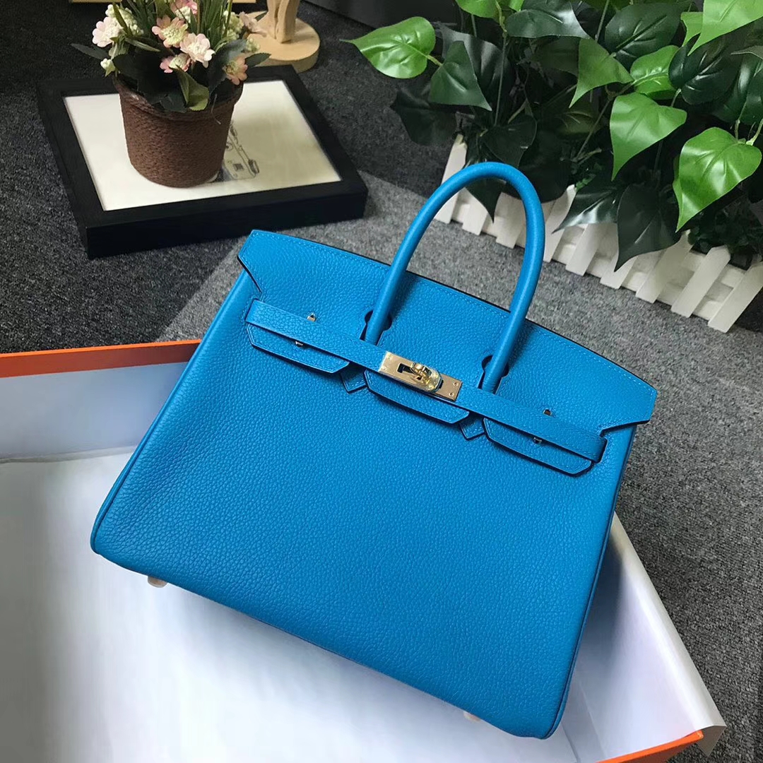 Hermès（爱马仕）B3 坦桑尼亚蓝 原厂御用顶级小牛皮 Birkin 25 金扣 现货