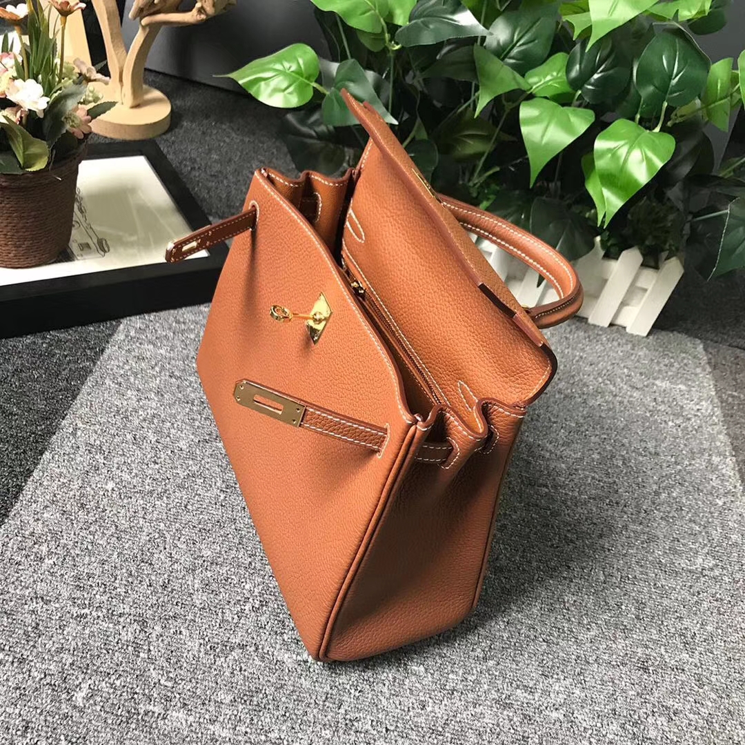 Hermès（爱马仕）金棕色 原厂御用顶级小牛皮 Kelly 25 金扣 现货