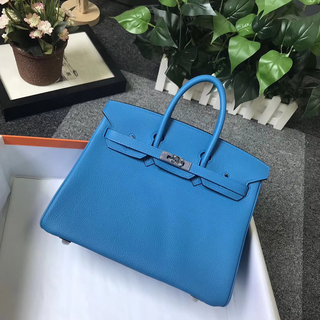 Hermès（爱马仕）B3 坦桑尼亚蓝 原厂御用顶级小牛皮 Birkin 25 金扣 现货