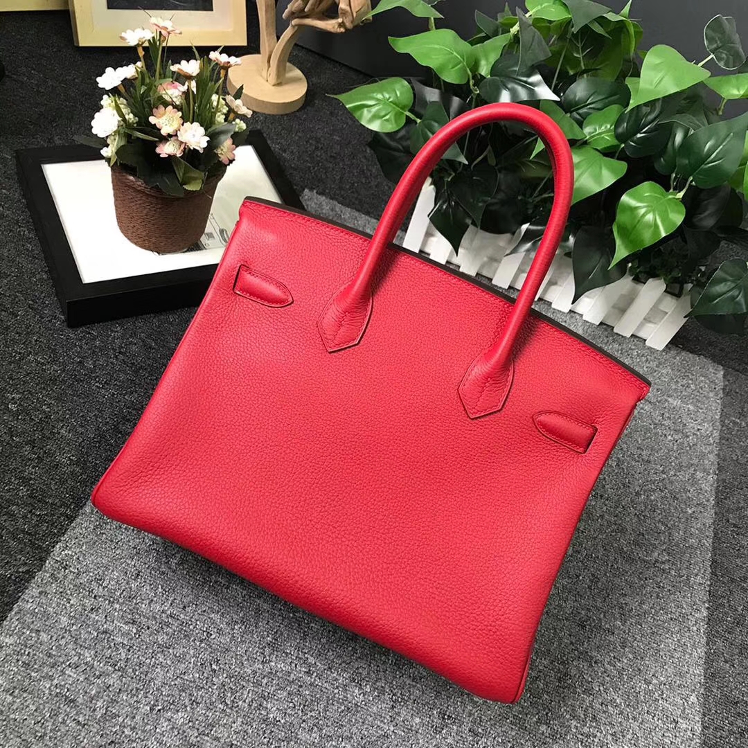 Hermès（爱马仕）Q5 中国红 糖果红 原厂御用顶级小牛皮 Birkin 30 金扣 现货
