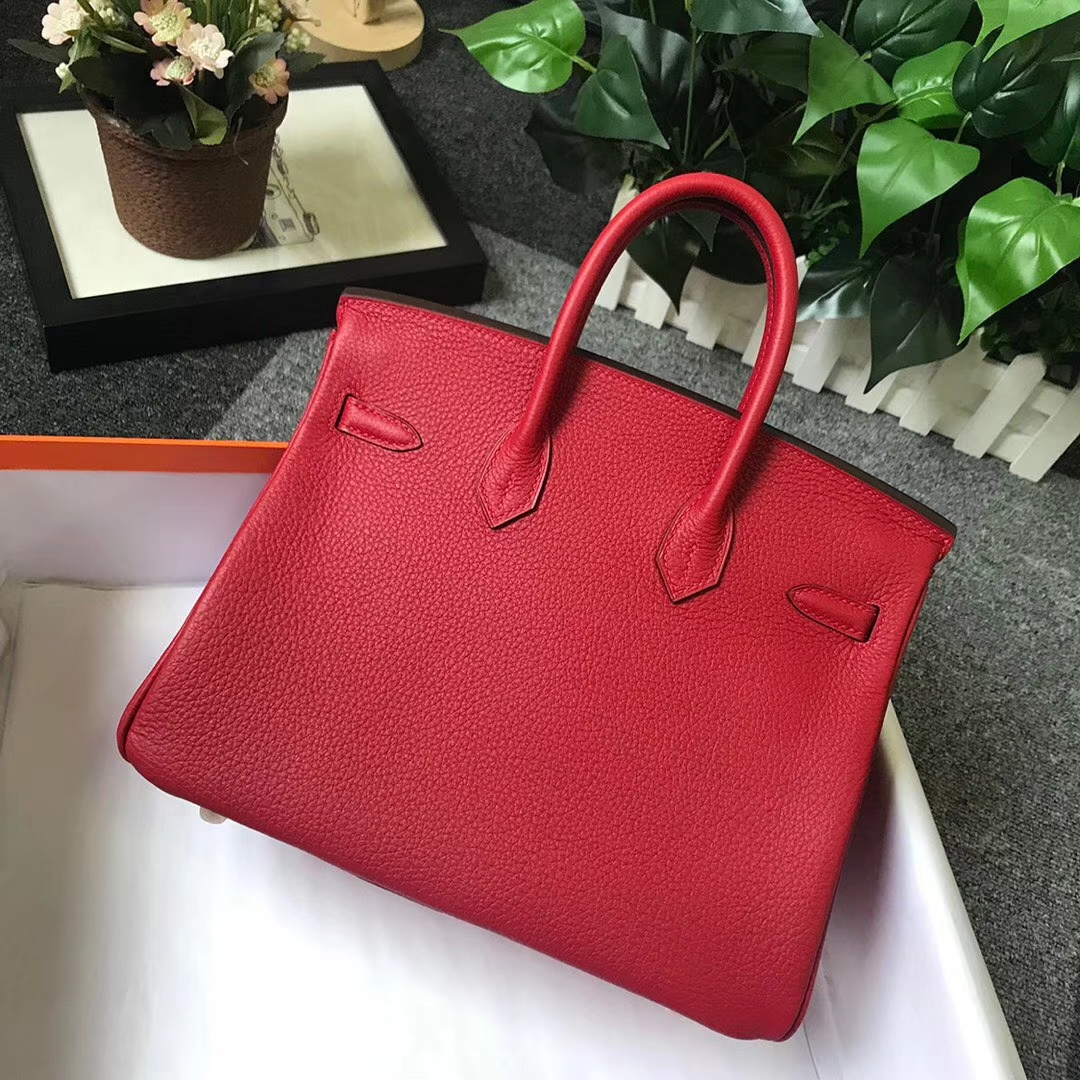 Hermès（爱马仕）Q5 中国红 糖果红 原厂御用顶级小牛皮 Birkin 25 金扣 现货