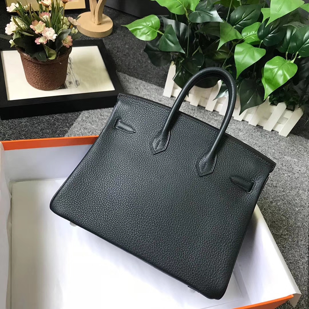 Hermès（爱马仕）柏树绿 原厂御用顶级小牛皮 Birkin 25 银扣 现货