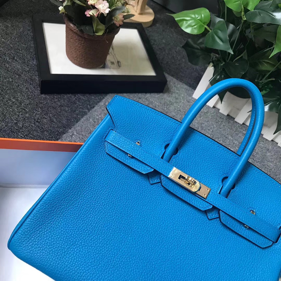Hermès（爱马仕）B3 坦桑尼亚蓝 原厂御用顶级小牛皮 Birkin 25 金扣 现货