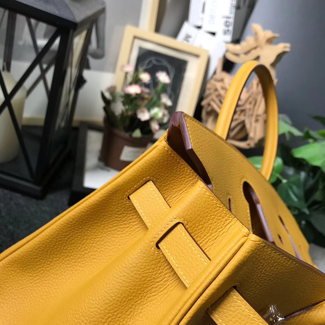 Hermès（爱马仕）9D琥珀黄 原厂御用顶级小牛皮 Birkin 30 金扣 现货