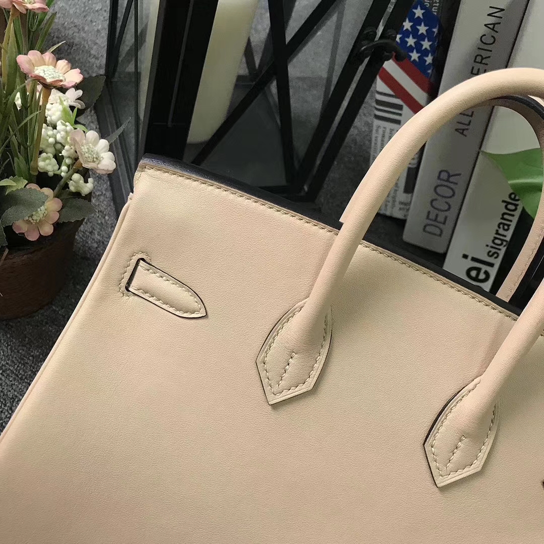 Hermès（爱马仕）CK81 斑鸠灰 原厂御用顶级Swift 皮 Birkin 25 金扣