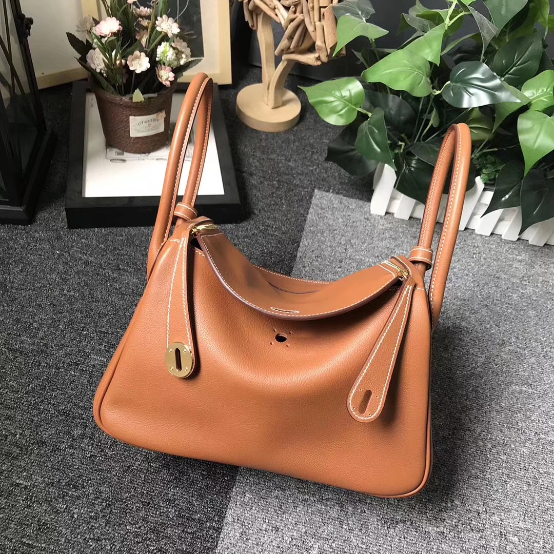 Hermès（爱马仕）C37 金棕色 原厂御用顶级Ever Color皮 Lindy 26 金扣