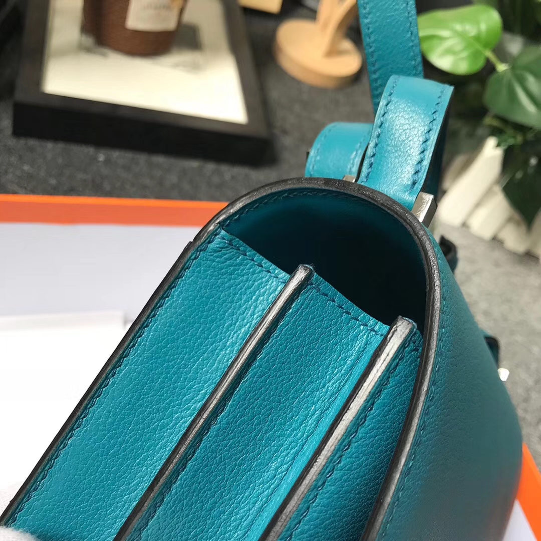 Hermès（爱马仕）7F孔雀蓝 原厂御用顶级Ever Color皮 2002-20 现货 20cm