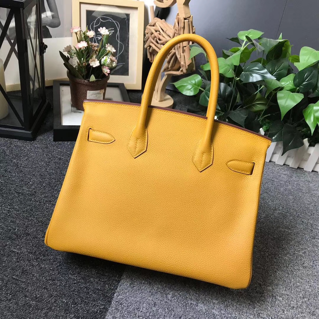 Hermès（爱马仕）9D琥珀黄 原厂御用顶级小牛皮 Birkin 30 金扣 现货